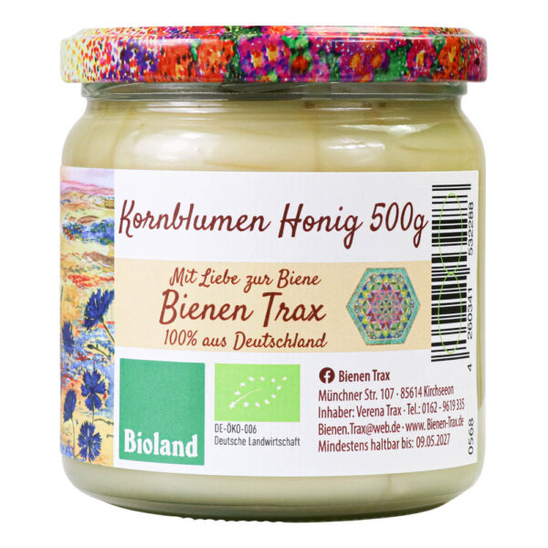 Glas Kornblumenhonig von Bienen Trax